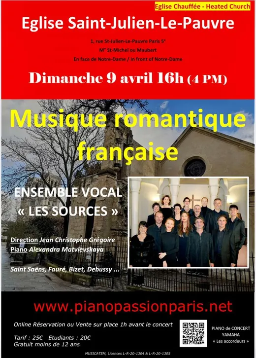 Affiche : Musique romantique française